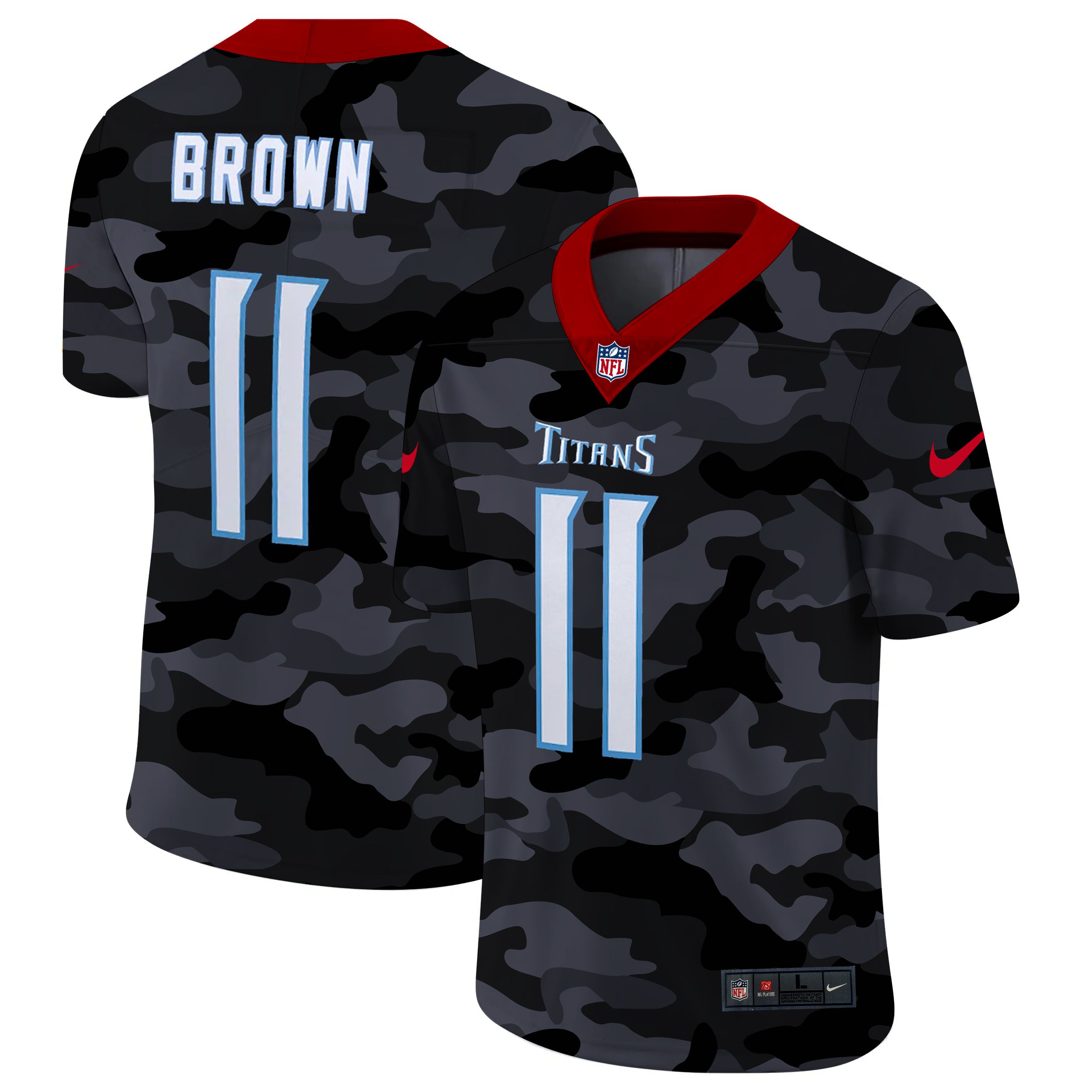 Men Tennessee Titans #11 Brown 2020 Nike 2ndCamo Salute to Service Limited NFL Jerseys->minnesota vikings->NFL Jersey